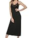 Ekouaer Sexy Full Slip Lingerie Womens V-neck Chemise Sleepwear Lace Trim Nightgown