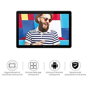 HUAWEI T5 Mediapad Tablet con Display da 10.1", 32 GB Espandibili, 3 GB RAM, Android 8.0 EMUI 8.0 OS, Wi-Fi, Versione 2020, Nero - immagine 3