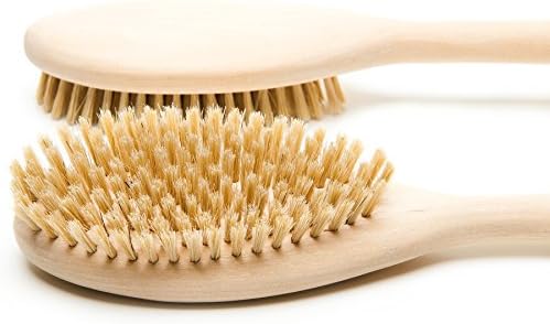 Dry Brushing Body Brush Long Handle. Excellent Body Exfoliating Brush to Dry Brush, Reduce Cellulite and Exfoliate for Silky Smooth Skin. Beautiful Wood and Boar Bristle Brush Made in Russia.