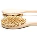 Dry Brushing Body Brush Long Handle. Excellent Body Exfoliating Brush to Dry Brush, Reduce Cellulite and Exfoliate for Silky Smooth Skin. Beautiful Wood and Boar Bristle Brush Made in Russia.