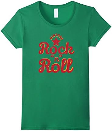 Womens Vintage Rock N Roll Music Lover Band Musician Tshirt Tee Large Kelly Green