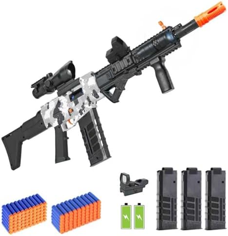 Afqjf Realistic Toy Gun for Nerf Guns Darts, Foam Blaster - with Scope ...