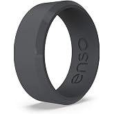 Enso Rings Bevel Classic Silicone Wedding Ring &ndash; Hypoallergenic Unisex Wedding Band &ndash; Comfortable Band for Active Lifestyle &ndash; 8mm Wide, 2.16mm Thick