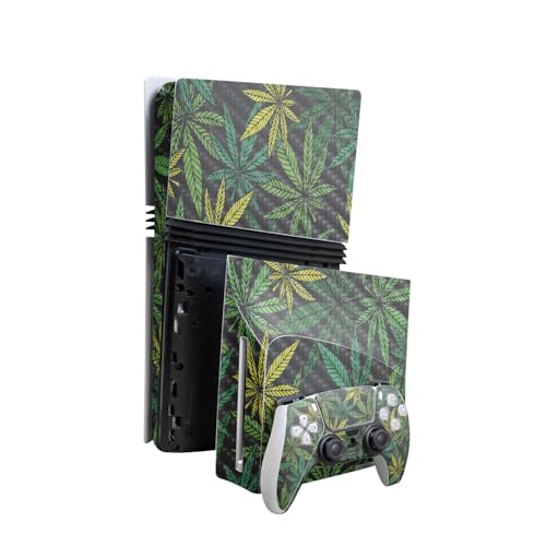 Carbon Fiber Skin Compatible with PlayStation 5 Pro Bundle + Disc Drive for PS5…