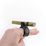 Smoke Ring, Universal Silicone Design, Holds Cigarettes, King Palm Rolls, and More! (Black)