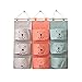 ZOOPOLR Cute Bear Wall Mounted Storage Bag Over The Door Storage Pockets Wall Door Closet Hanging Storage Bag Organizer (Dimgray)