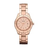 Fossil Women's ES3019 Stainless Steel Analog Rose Gold Dial Watch