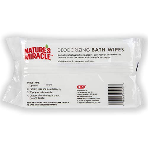 Nature's Miracle Deodorizing Bath Wipes for Dogs - Image 4
