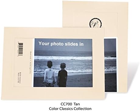 Photo Note Cards for 4" x 6" image 10 Pack with Envelopes ColorClassics (Tan)