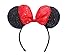 MeeTHan Minnie Mouse Ears Black Headbands: M4 (Sparking-Black)