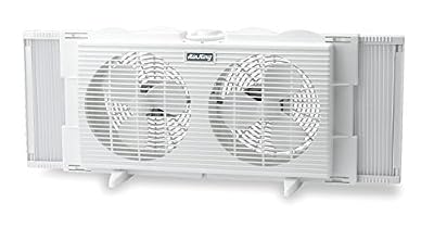 Air King 9137 Twin Table Window Fan With EZ Click Exper Panels