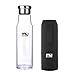 MIU COLOR 24.5 oz Glass Water Bottle - Eco-Friendly Borosilicate Glass, BPA, PVC and Lead Free, Portable with Nylon Sleeve, for Outdoor, Running, Bike, Car, Yoga, Office