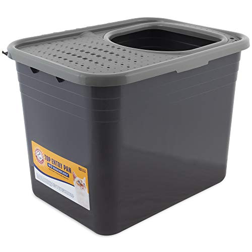 Petmate Arm & Hammer Premium Litter Box, Top Entry Litter Pan with