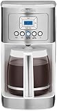 Cuisinart DCC-3200W 14C Glass Carafe with Stainless Steel Handle Programmable Coffeemaker, White