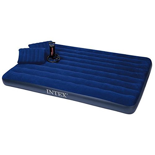Buy Intex Classic Downy Airbed Set With 2 Pillows And Double Quick Hand Pump Queen Online At Low Prices In India Amazon In Intex Queen Air Mattress Classic Downy