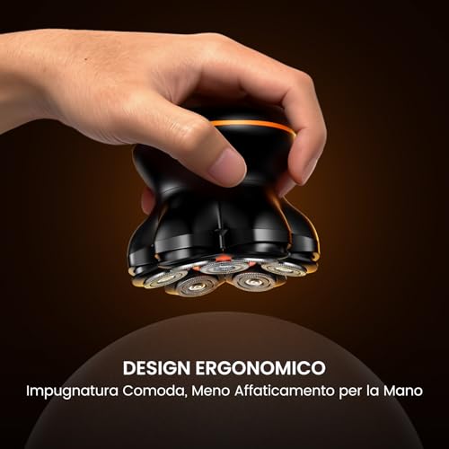 MAXGROOM 7D Shaver Head Bald Absolute Zero 2 Speed 7700 & 6600 RPM, Men's Electric Hair Shaver 0.01 mm, Shaver Hair, Waterproof with LED Display 120 Minutes Battery Life