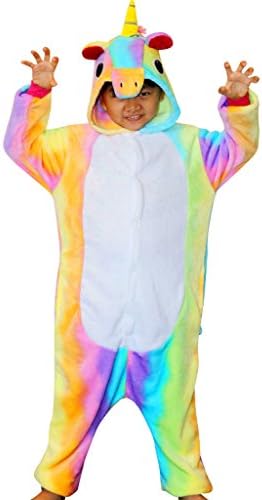 iSZEYU Kids Unicorn Costume Children Onesie Christmas Pajamas Teens Girls Animal Onsie