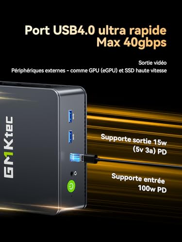 GMKtec M6 Ultra Mini PC Games with Ryzen 7640HS (Replacement for 6600H/6800U), 16GB DDR5 RAM, 512GB SSD, Dual NIC LAN 2.5GbE, 4K Triple Display, WiFi 6, USB4, BT 5.2, DP, HDMI 2.0