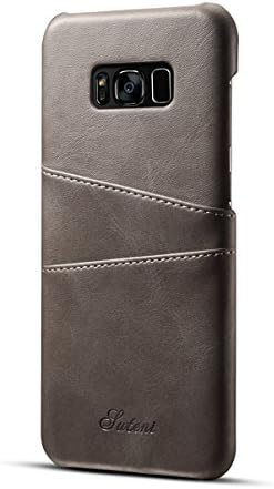 Samsung Galaxy S8 Plus Case, Wallet Phone Case Slim PU Leather Back Case Cover With Credit Card Holder For Samsung Galaxy S VIII Plus (6.2 Inch) Gray