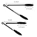 Kitchen Tongs Set,Besiva 9 Inch & 12 Inch Heat Resistant Cooking Tongs with Silicone Tips for BBQ,Salads,Grilling,Serving and Fish Turning (Black)
