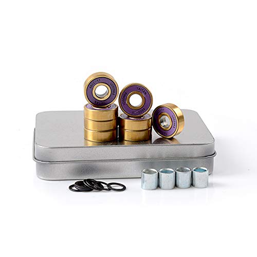LOSENKA Professional Skateboard Bearings, Fancy Skateboard Bearings, Titanium Alloy Process Limit Skateboards,8-Pack - Thumbnail 3