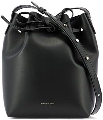 MANSUR GAVRIEL HMB004VCBLACKBLU Women's Black Leather Shoulder bag