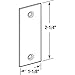 Prime-Line U 9521 Steel Door Edge Hole Filler Plate, 1-1/8 In., Gray Finish (Single Pack)