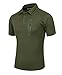 TACVASEN Mens Camouflage Camo Performance Tactical Short Sleeve Polo T-Shirt