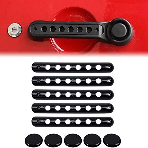 Side Door Handle Insert Grab Handle & Push Button Knobs Cover Trim Fit