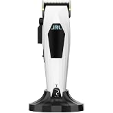 Amazon Series JRL 3000CW-T Professional Mini Hair Clipper w/Taper Blade, 5-Level Locking System, 7800 RPM, Brushless Motor for Barbers and Stylists (White)