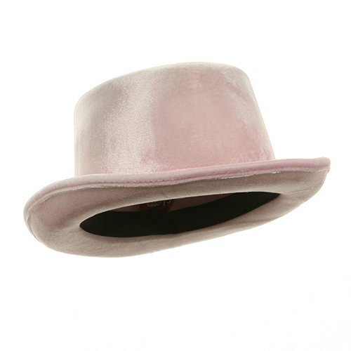 Shiny Top Hat - Pink Velvet Halloween Costume