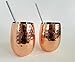 Simpli Artistic Insulated Moscow Mule Mug - Gift Set of 4 Cups and Straws - Hammered 18 oz Handcrafted Barware - Double Walled Stainless Steel with Copper Exterior Heavy Mugs - Cocktail Vodka Drinks