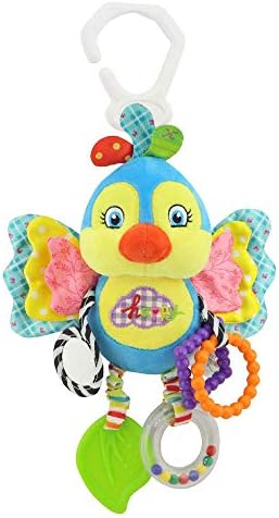 Baby Pram Pushchair Stroller Toys, Infant Bed Cot Crib Attachments, Cartoon Animal Hanging Rattle Toddler Toys, Soft Flock Fabric, By Lialbert