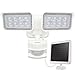 LEPOWER 1500LM Solar Lights Outdoor, LED Motion Sensor Security Light, 6000K, IP65 Waterproof, Adjustable Head Flood Light with 2 Modes Automatic and Permanent on, for Entryways, Patio, Yard (White)