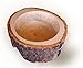 roro 7 Inch Hand-carved Guacamole Smoothie or Cereal Bowl with bark made from sustainable orchard wood