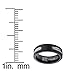 Black Titanium ring Wedding band with Stainless Steel Cables sizes 7 to 12