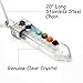 7 Chakra White Quartz Pendant Necklace, Healing Point Pendants, 20