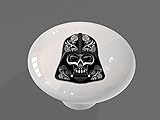 Sugar Skull Vader High Gloss Ceramic Drawer Knob