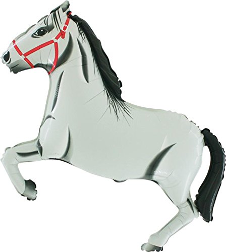 34" WHITE HORSE SHAPED FOIL BALLOON (CS107)