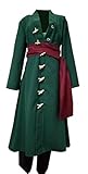 One Roronoa Deluxe Costume Zoro Green Cosplay Coat Outfit
