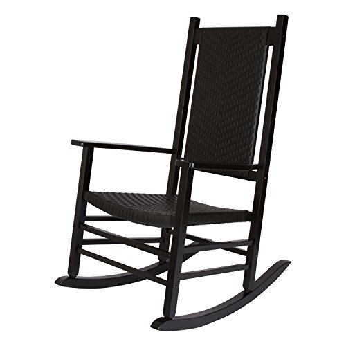 Shine Company Hampton Porch Rocker, Black
