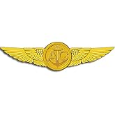 US Navy Aircrew Wings Gold with AC Sticker (Naval Aviation Vinyl Decal for car or Laptop SAR, USCG (2 x 7 inch) USN Licensed