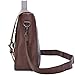 Berchirly Vintage Faux Leather Briefcase Men Women 13.3Inch Shoulder Messenger Bag Coffee