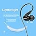 ROCUSO Noise-Isolating Musician's in Ear Monitor, Wired Over Ear Headphones with Microphone,Sport Earbuds for Running,Jogging,Gym,Compatible with iPhone, Cell Phones,Computers (Black)