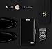 FYY [Genuine Leather Wallet Case for Apple iPhone 8 Plus 2017/iPhone 7 Plus 2016, Handmade Flip Folio Wallet Case with Kickstand Card Slots Magnetic Closure for iPhone 8 Plus/iPhone 7 Plus Dark Black