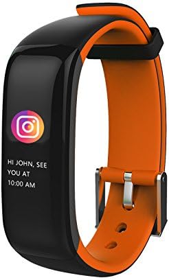 AUPALLA Fitness Tracker Activity Trackers Sports Tracker with Heart Rate Monitor Pedometer Sleep Monitor Alarm Smart Health Watch (Orange/Black)