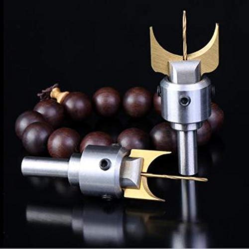 16 Pcs Mini Wooden Bead Maker, Carbide Ball Blade, Woodworking Milling Cutter Molding Tool Hardness Beads Router Bit Drills Bit Set Cemented Carbide Spherical Buddha Beads Woodworking Tool Kit