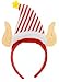 Headband Elf Hat with Ears - 2 Pack with Striped Hats
