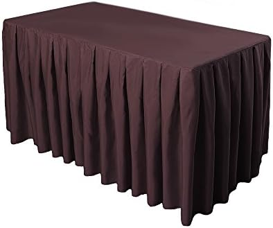 Doolova 4FT 30W CHOCOLATE Wholesale Polyester Table Skirt For Wedding Banquet Restaurant