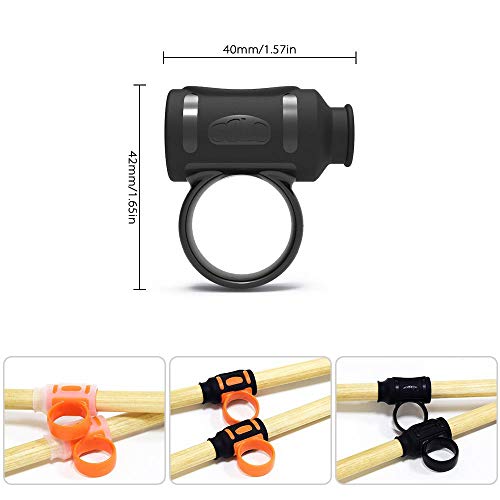 MOGOI Drum Stick Control Clip Drumstick Accessories, Drumsticks Aid Auxiliary Tool, Anti-Slip, Drop-Proof, Easy Stick Twirl, Good for Beginner Drummer (Pack of 2) - Thumbnail 6